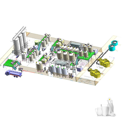 10000L / Day UHT Milk Processing Line With Milk Processing Unit 250 - 1000ml